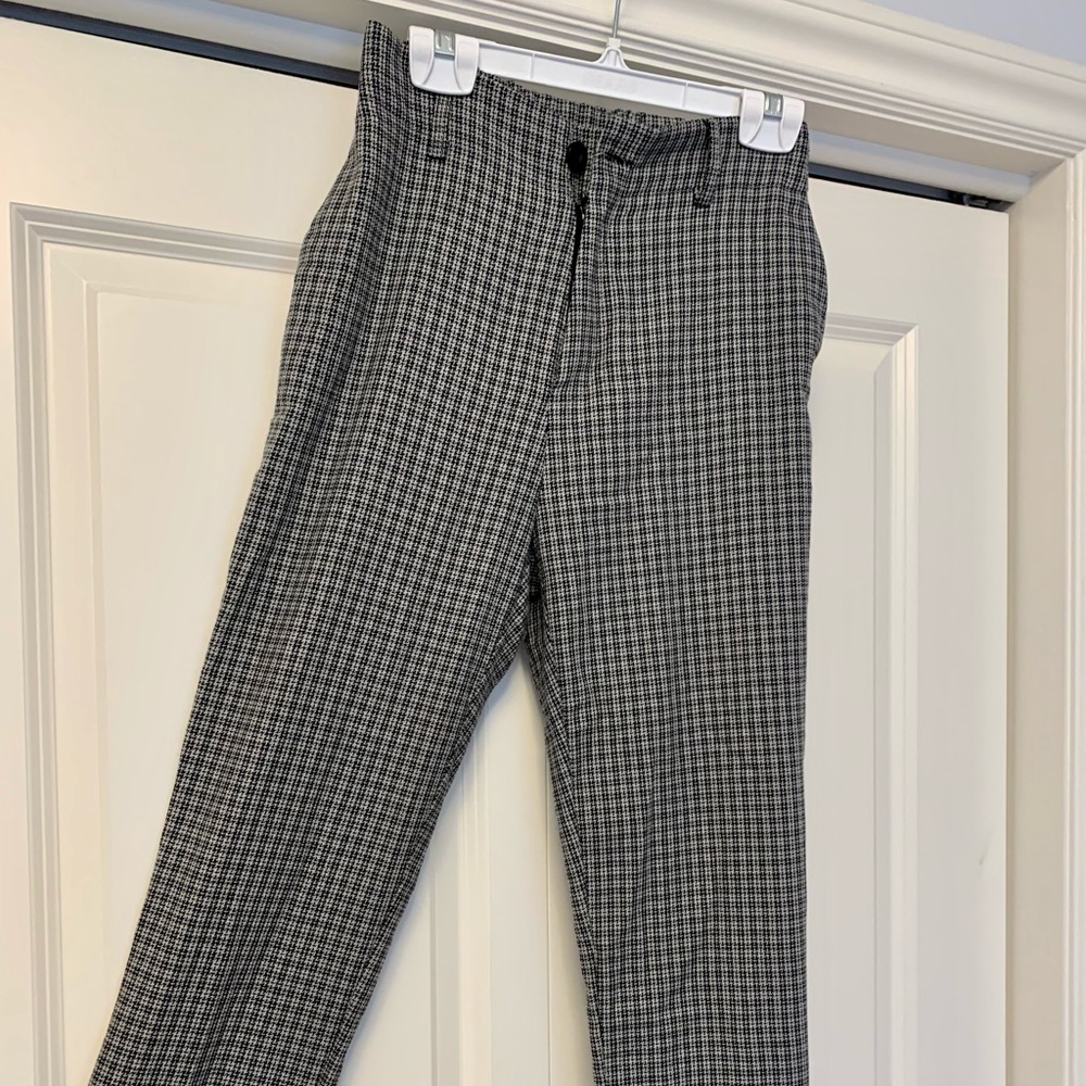 Subdued Checked Cropped Straight Pant (Made in Italy)